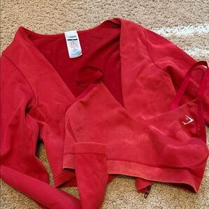 Gymshark GAINS SEAMLESS WASHED ZIP UP JACKET & BRA M Sold Out